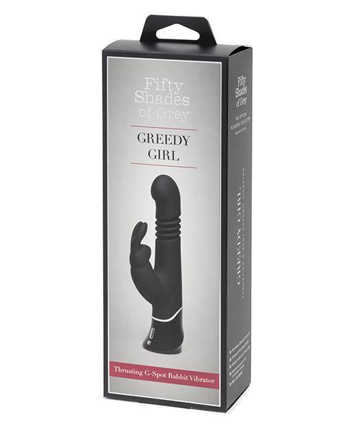 product image, Fifty Shades Of Grey Greedy Girl Rechargeable Thrusting G Spot Rabbit Vibrator - Black - {{ SEXYEONE }}