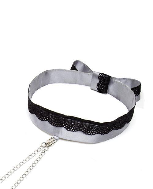 image of product,Fifty Shades Of Grey Play Nice Satin & Lace Collar & Nipple Clamps - {{ SEXYEONE }}