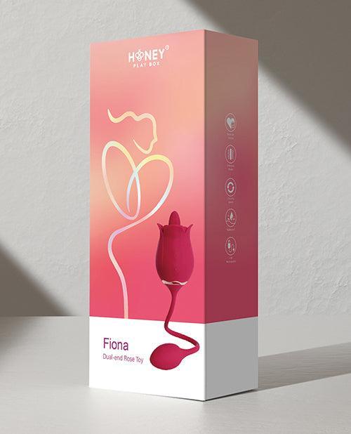 Fiona Clit Licking Rose & Vibrating Egg - Red - SEXYEONE