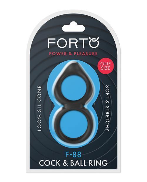 image of product,Forto F-88 Double Ring Liquid Silicone Cock Ring - SEXYEONE