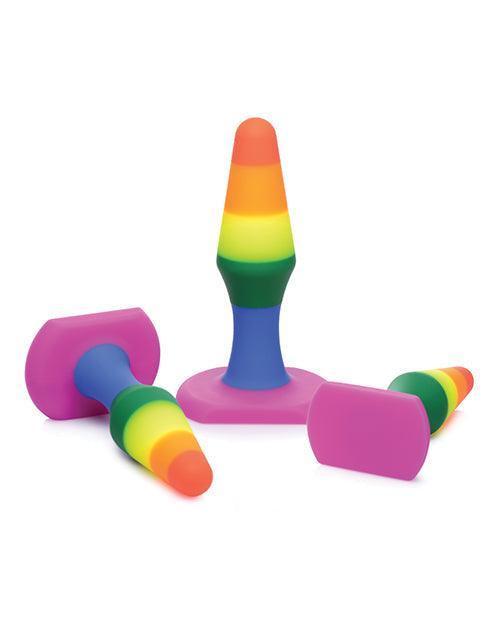 image of product,Frisky Rainbow Silicone Anal Trainer Set - SEXYEONE