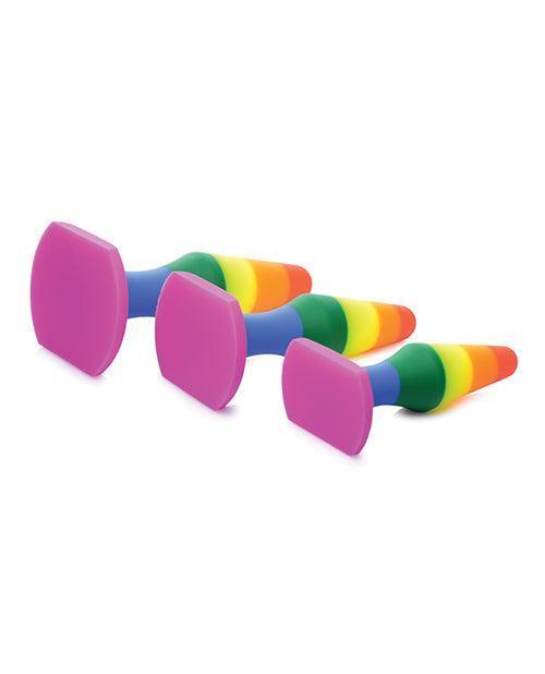image of product,Frisky Rainbow Silicone Anal Trainer Set - SEXYEONE