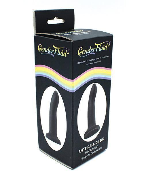 product image, Gender Fluid 6.5" Enthrall Strap On Dildo - Black - {{ SEXYEONE }}
