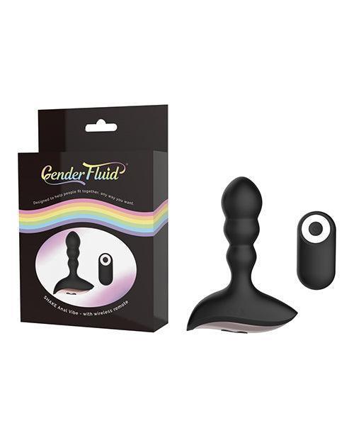 product image, Gender Fluid Shake Anal Vibe W-remote - Black - SEXYEONE