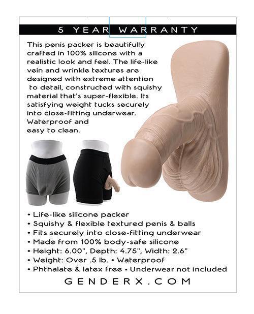 image of product,Gender X 4" Silicone Packer - SEXYEONE