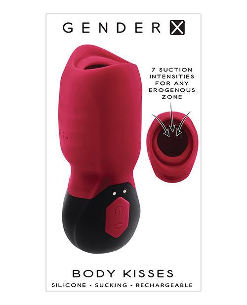product image, Gender X Body Kisses Vibrating Suction Massager - Red-black - {{ SEXYEONE }}