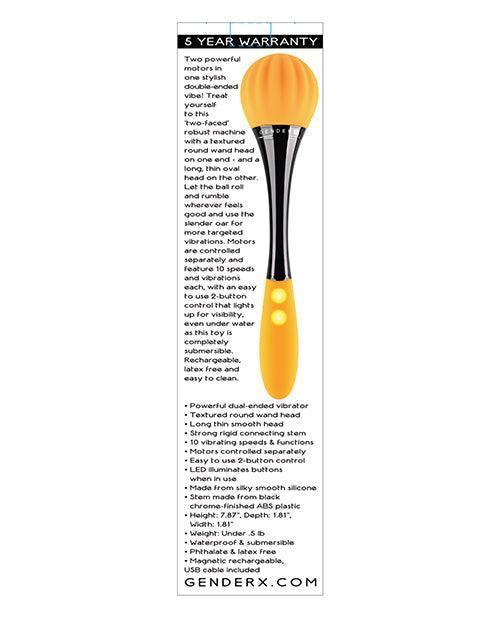 image of product,Gender X Sunflower Double Ended Vibe - Yellow - SEXYEONE