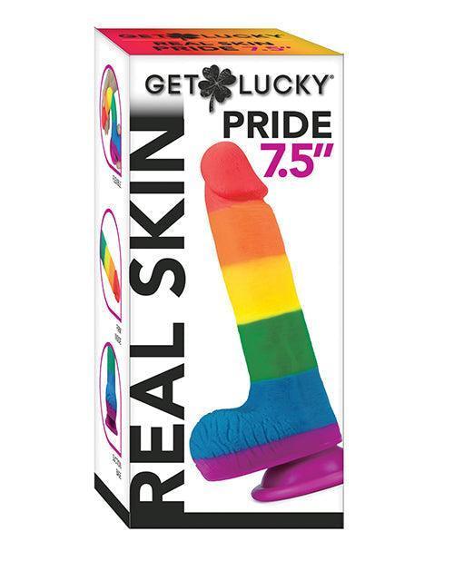 product image, Get Lucky 7.5" Real Skin Series Pride- Rainbow - {{ SEXYEONE }}