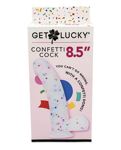 image of product,Get Lucky 8.5" Real Skin Confetti Cock - Multi Color - {{ SEXYEONE }}