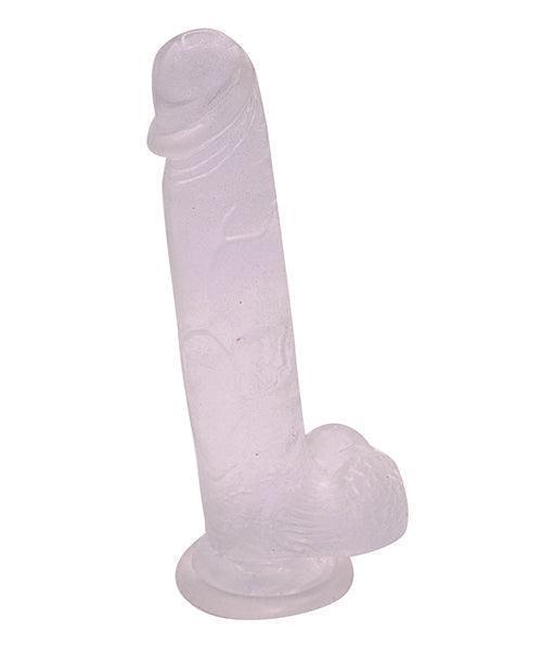 image of product,Get Lucky 8.5" Real Skin Glitter Dick - Clear - {{ SEXYEONE }}