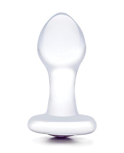 image of product,Glas 3.5" Bling Bling Glass Butt Plug - Clear - SEXYEONE