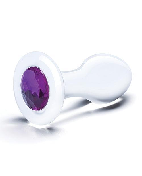 image of product,Glas 3.5" Bling Bling Glass Butt Plug - Clear - SEXYEONE
