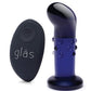 Glas 4" Rechargeable Vibrating Dotted G Spot/p Spot Plug - Blue - SEXYEONE