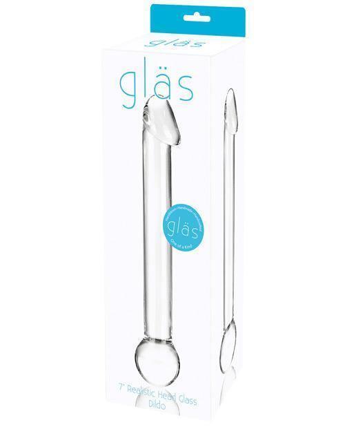 product image, Glas 7" Realistic Head Glass Dildo - Clear - SEXYEONE