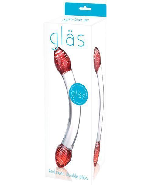 product image, Glas Red Head Double Glass Dildo - SEXYEONE