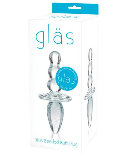 Glas Titus Beaded Glass Butt Plug - SEXYEONE