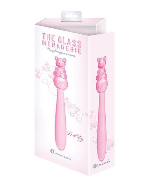 product image, Glass Menagerie Teddy Glass Dildo - Pink - SEXYEONE