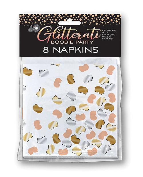 product image, Glitterati Boobie Party Napkins - Pack Of 8 - SEXYEONE