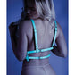Glow Buckle Up Glow In The Dark Harness Top (pasties & Choker Not Included) Light Blue O-s - SEXYEONE