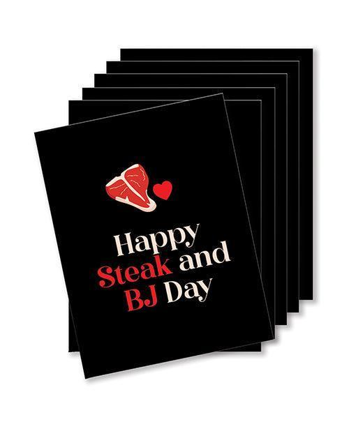 product image, Happy Steak And Bj Day Naughty Greeting Card - Pack Of 6 - SEXYEONE