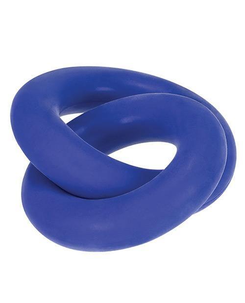 image of product,Hunky Junk Duo Linked Cock & Ball Rings - Cobalt - SEXYEONE