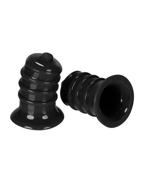 image of product,Hunky Junk Elong Nipsuckers - Black - SEXYEONE