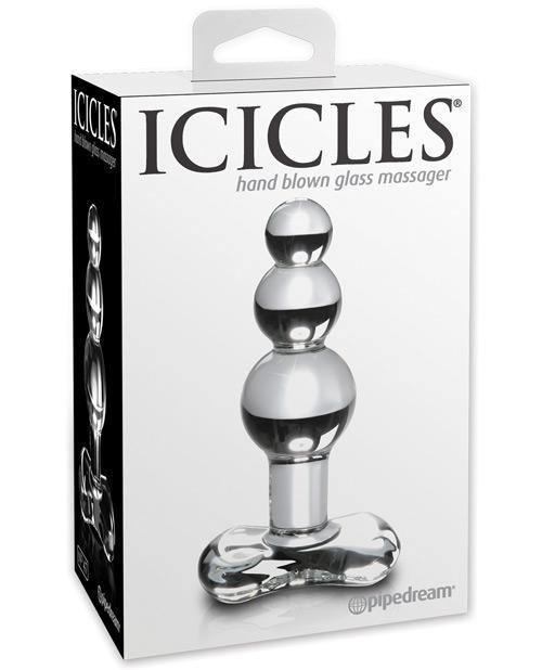 product image, Icicles No. 47 Hand Blown Glass Butt Plug - Clear - SEXYEONE