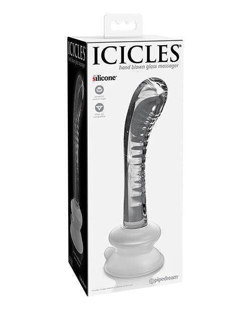 product image, Icicles No. 88 Hand Blown Glass G-spot Massager W-suction Cup - Clear - SEXYEONE