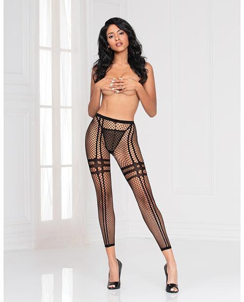 product image, Industrial Net Leggings W-stripe Details Black O-s - SEXYEONE