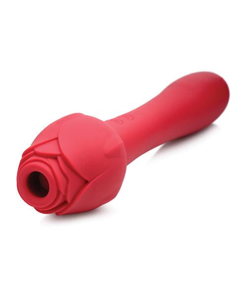 image of product,Inmi Bloomgasm Sweet Heart Rose 5x Suction Rose & 10x Vibrator - Red - SEXYEONE