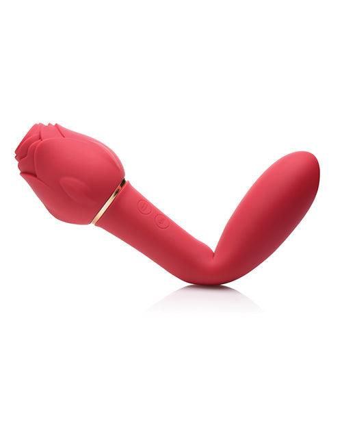 image of product,Inmi Bloomgasm Sweet Heart Rose 5x Suction Rose & 10x Vibrator - Red - SEXYEONE