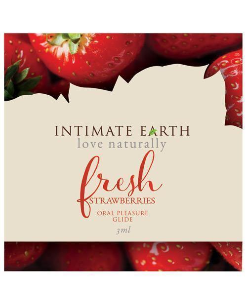 product image, Intimate Earth Lubricant Foil - 3 Ml Fresh Strawberries - SEXYEONE