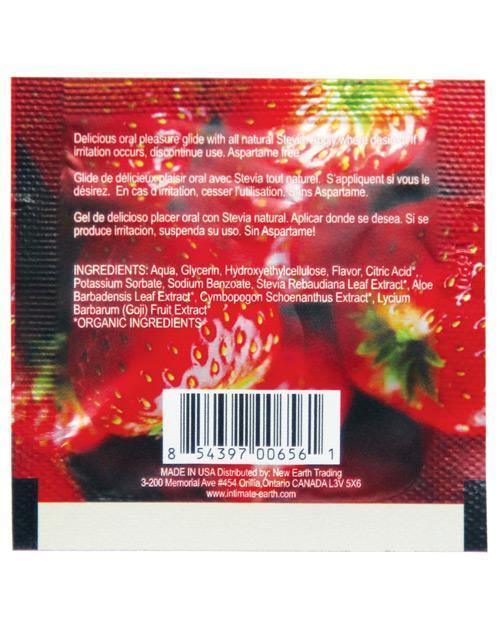 image of product,Intimate Earth Lubricant Foil - 3 Ml Fresh Strawberries - SEXYEONE