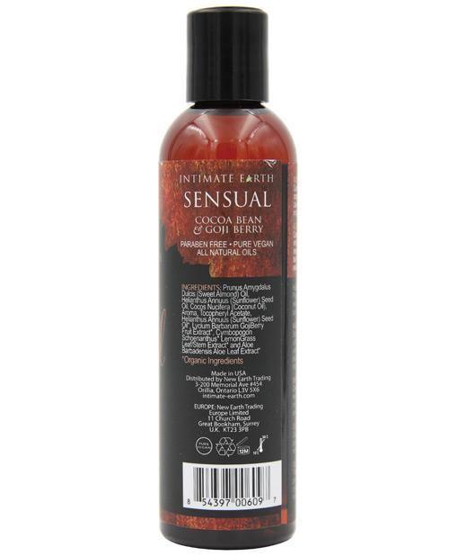 image of product,Intimate Earth Sensual Massage Oil - 120 Ml Cocoa Bean & Gogi Berry - SEXYEONE