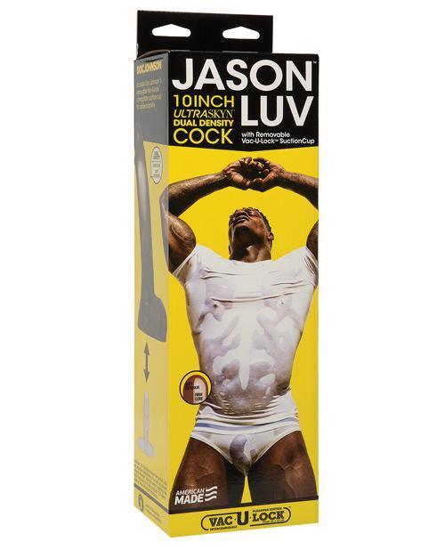 product image, Jason Luv 10" Ultraskyn Cock W-removable Vac-u-lock Suction Cup - Chocolate - SEXYEONE