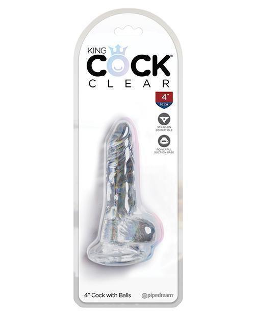 product image, King Cock Clear Cock W/balls - SEXYEONE
