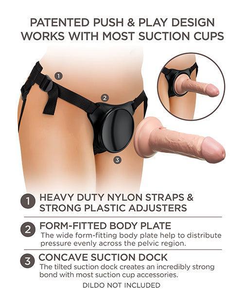 image of product,King Cock Elite Beginner's Body Dock Strap On Harness - Black - SEXYEONE