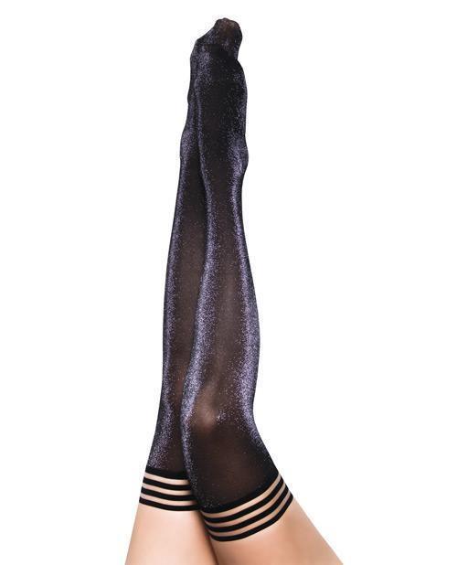 product image, Kix'ies Kaylee Grey Shimmer Thigh High Grey B - SEXYEONE