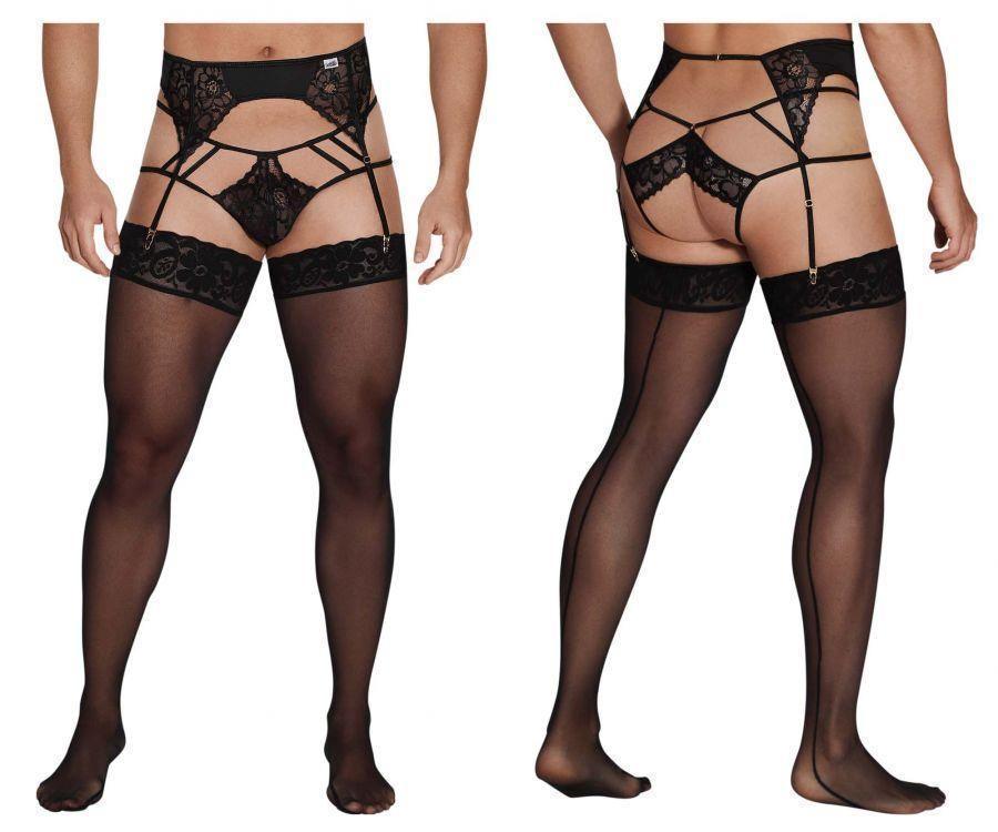 image of product,Lace Garter-Jockstrap Outfit - SEXYEONE