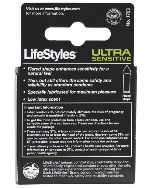 image of product,Lifestyles Ultra Sensitive - Box Of 3 - SEXYEONE