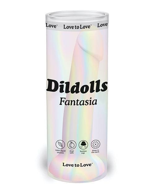 product image, Love To Love Curved Suction Cup Dildolls Fantasia - Asst Colors - SEXYEONE