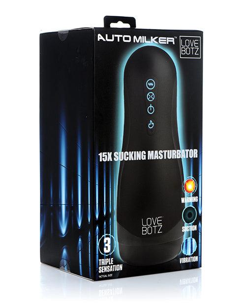 product image, Lovebotz Auto Milker 15x Sucking Masturbator - Black - SEXYEONE