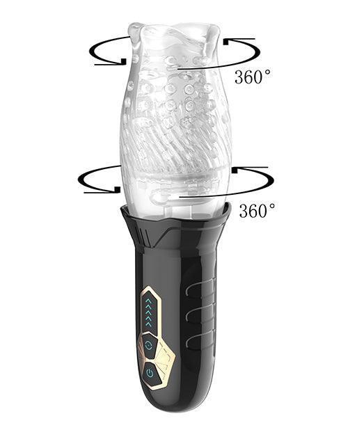 image of product,Male Rose Cyclone Spinning Masturbator - Black - SEXYEONE