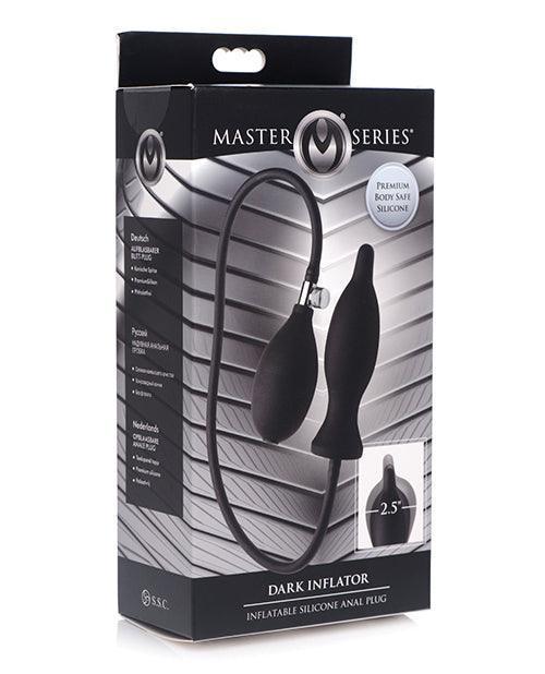 product image, Master Series Dark Inflator Inflatable Silicone Anal Plug - Black - SEXYEONE