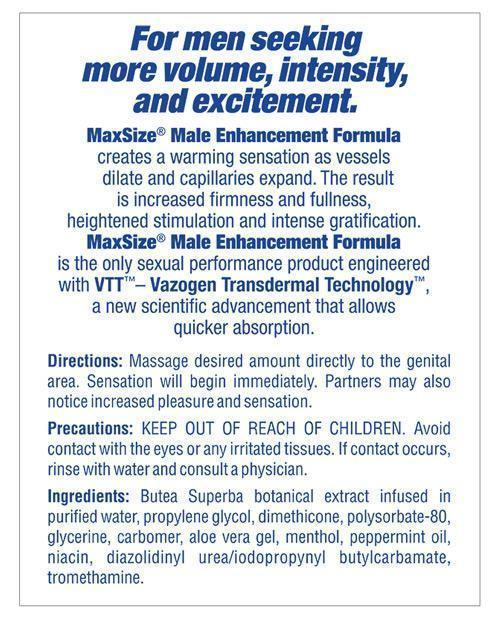 image of product,Max Size Male Enhancement Cream - 5 Oz Tube - SEXYEONE