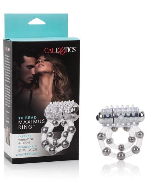 product image, Maximus Enhancement Ring 10 Stroker Beads - Clear - SEXYEONE