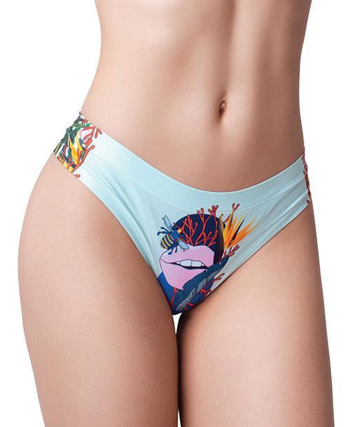 product image, Mememe Botanic Panic Lips Printed Thong - SEXYEONE