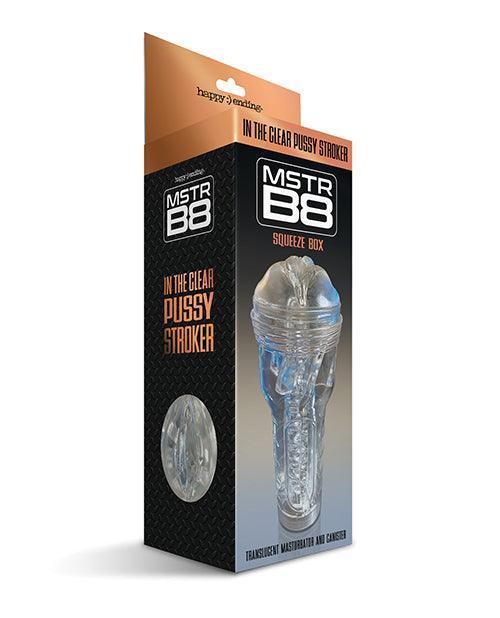 product image, Mstr B8 In The Clear Pussy Stroker - Clear - SEXYEONE