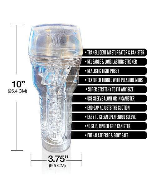 image of product,Mstr B8 In The Clear Pussy Stroker - Clear - SEXYEONE