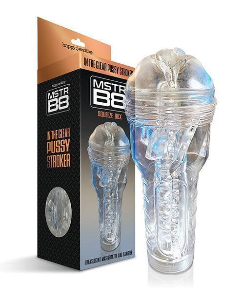 image of product,Mstr B8 In The Clear Pussy Stroker - Clear - SEXYEONE